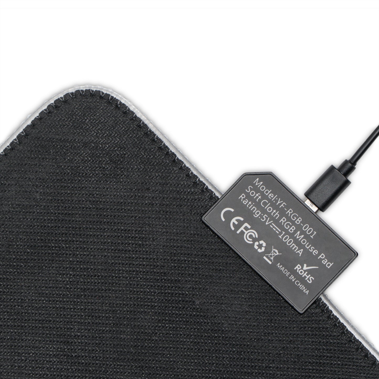 Black Triangles Glide Graphics LED Custom Mousepad